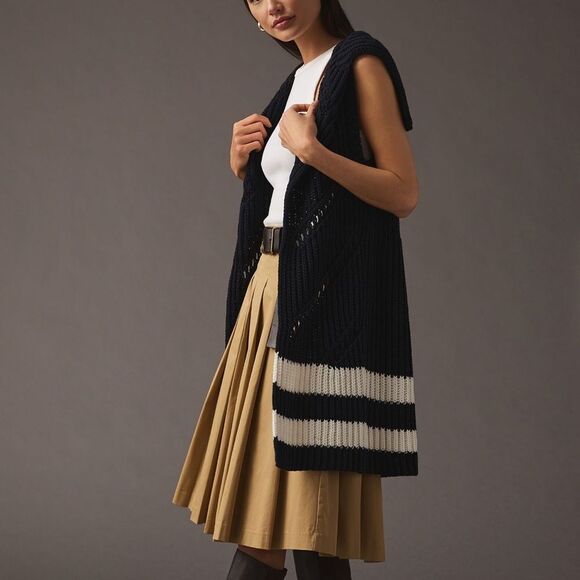 NWT Anthropologie Maeve Striped sleeveless Duster size XS/S - Picture 1 of 3